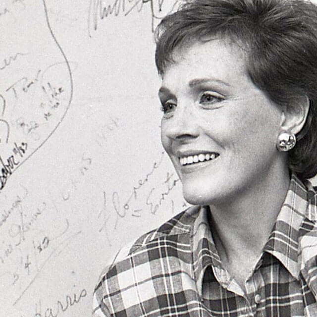 Julie Andrews sits in the Signature Room