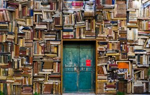 Door and books