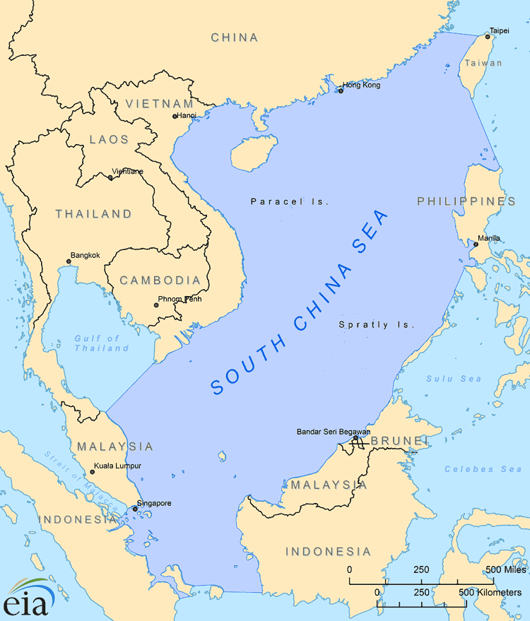 Карта китайского моря