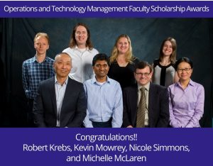 OTM Faculty Annual Scholarship Awards 2017 winners