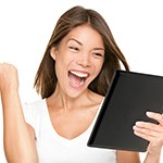 Tablet - Happy woman holding digital tablet dreamstime_m_27971475.jpg