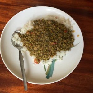 One of my favorite meal so far: rice with lentil soup! 
