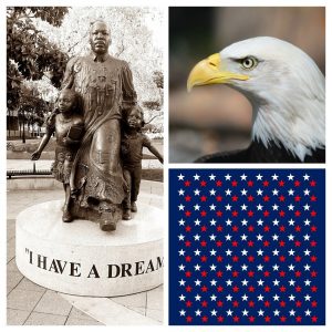 Martin Luther King & Bald Eagle Collage