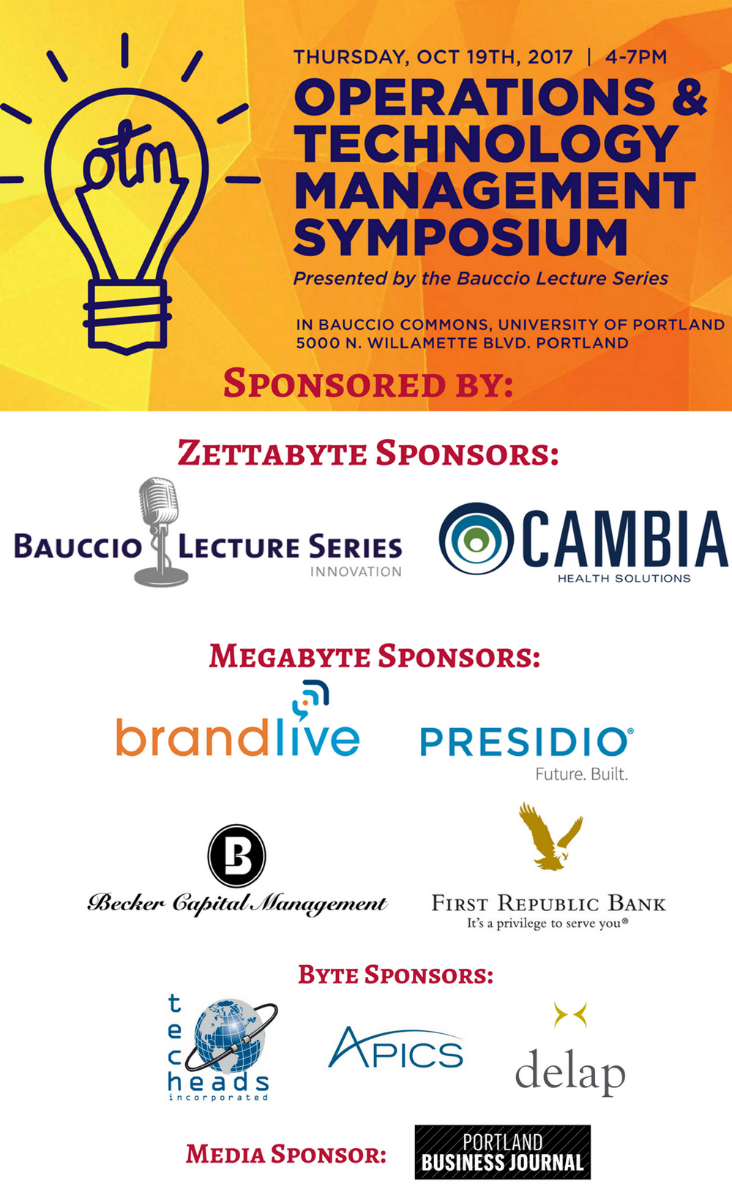 Sponsor list with Media Sponsor for the OTM Symposium