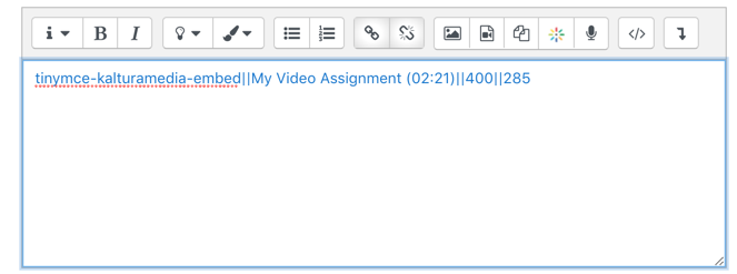 screenshot of moodle