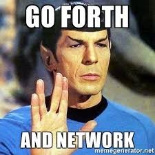 spok saying Go forth and network