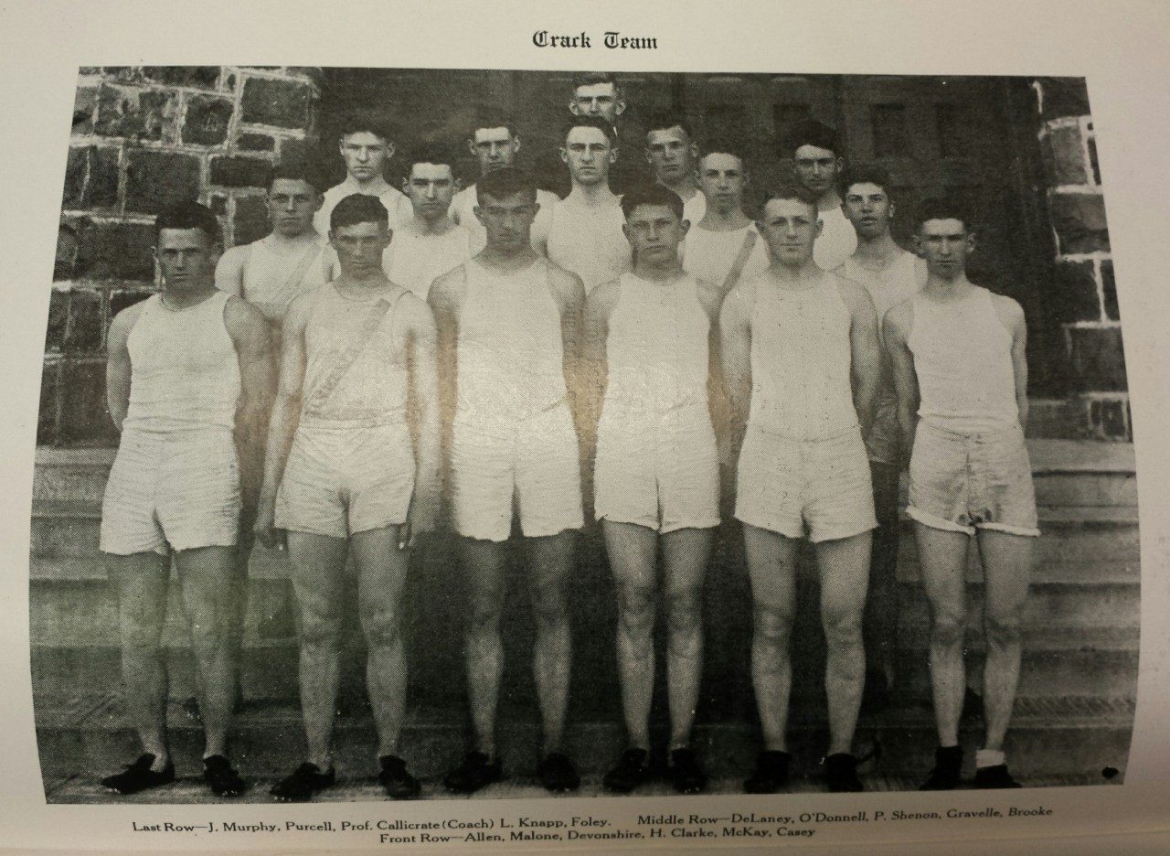 Columbia University Track Team, 1916 (Columbiad, May 1916, University Museum photo)