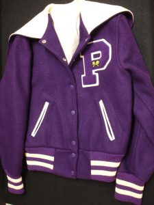 Varsity Letter Jacket with Tennis Patch, 1982 (donated by Eileen Cebula Smith '82, University Museum)