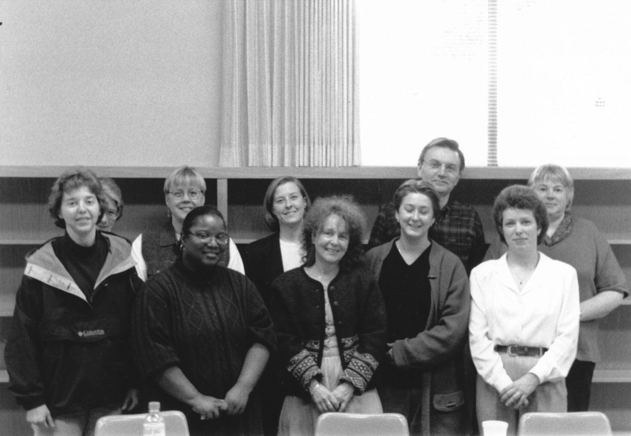 Rich Hines and members of the Clark Library Staff in 1999