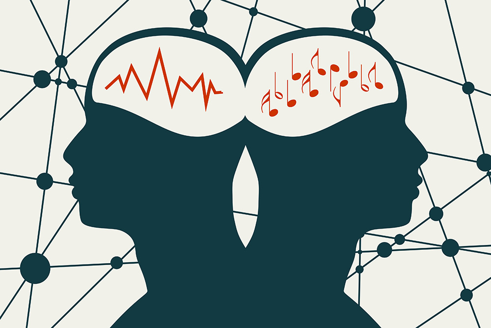 Musical notes in the mind